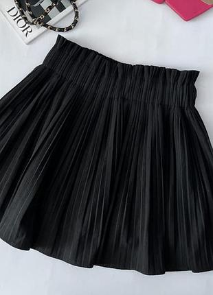 Плиссировка мини юбка zara