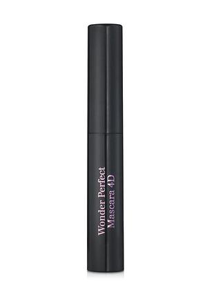 Водостійка туш для вій clarins wonder perfect 4d waterproof у відтінку 01 perfect black.мініатюрна версія 3 ml