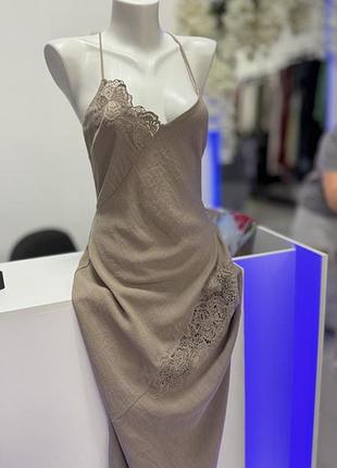 Вишита міді сукня zara
