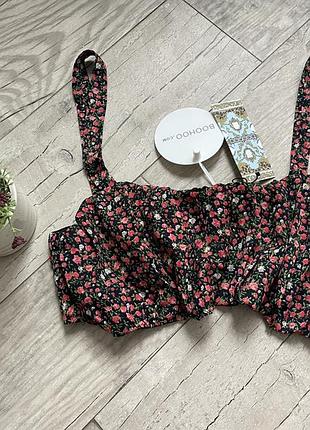 Топ boohoo квітковий принт розмір xl