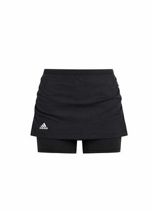 Жіноча тенісна спідниця-шорти adidas чорна xs–s
