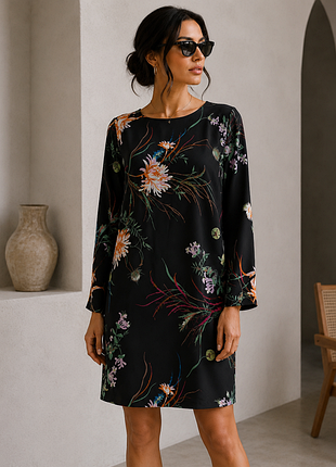 Стильное платье в цветочный принт р.м h&amp;m