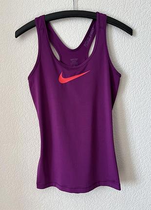 Фіолетова спортивна майка nike pro dri-fit розмір s