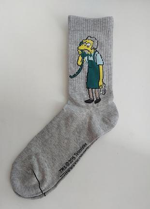 Брендовые высокие носки simpson размер 43-46
