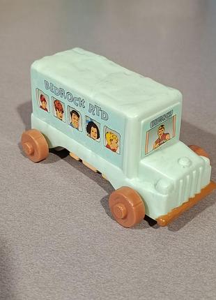 Модель машинки флинстоуны , винтаж , автобус bedrock rtd, 1994