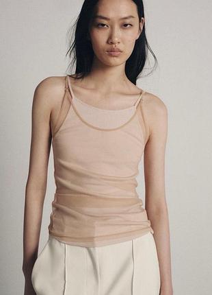 Тюлевий топ zara s,m,l