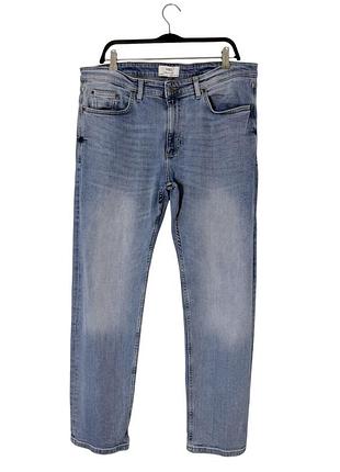 Блакитні чоловічі джинси marks&spencer straight fit