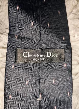 Краватка чоловіча christian dior monsieur чорна з візерунком