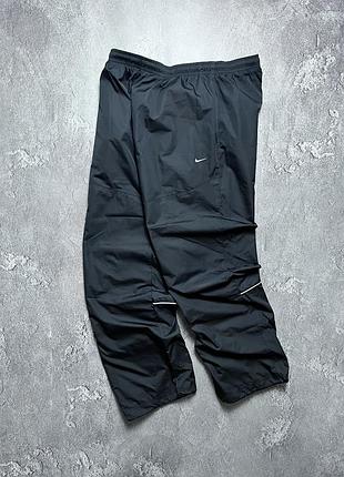 90x vintage винтажные нейлоновые штаны nike найк big swoosh logo y2k size xl размер хл