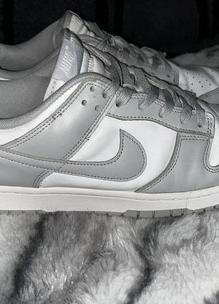 Кросівки nike dunk low (grey fog / white) • оригінал