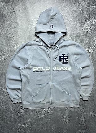 90x vintage винтажное зип худи polo ralph lauren поло ральф лаурен big logo y2k size l размер л