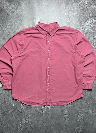Vintage винтажная рубашка polo ralph lauren поло ральф лаурен big pony old money олд мани size xl размер хл