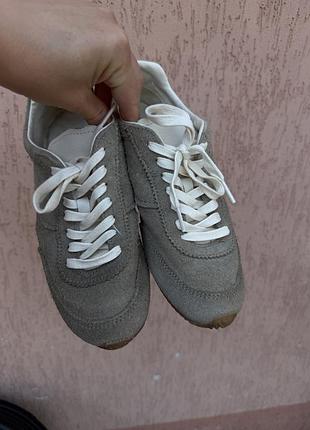 Замшеві кеди на плоскій підошві zara 37/24cm