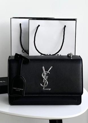 Жіноча сумочка клатч saint laurent гладка