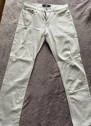 Білі чоловічі джинси hollister, розмір w31 l32