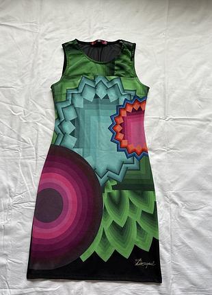 Яскрава сукня desigual із сіткою • розмір м
