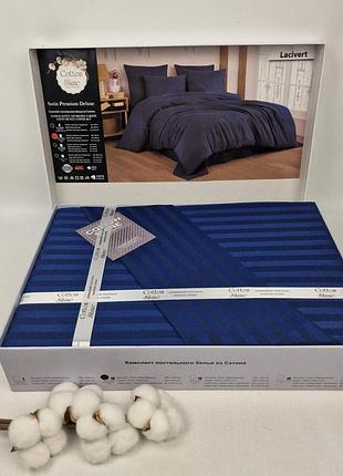 Постільна білизна cotton shine страйп-сатин 200x220 см lazivert