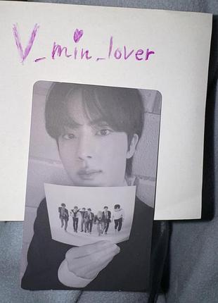 Bts jin офіційна колекційна карта proof