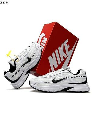 Белые кроссовки мужские кожаные-сетка nike initiator white размер 41 42 43 44 45 46