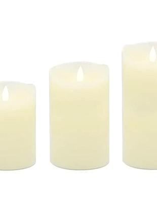 Светодиодные свечи luma candles 3 шт 12 цветов на батарейках с пультом управления для создания романтической атмосферы