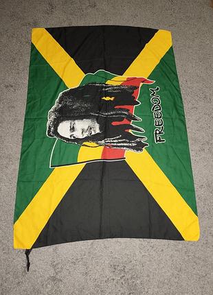 Флаг bob marley / боб марли "freedom" (135х94 см)