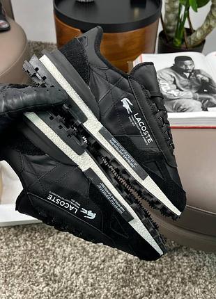 Мужские кроссовки lacoste elite active prm black white