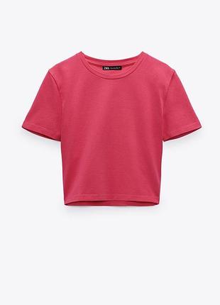Красный кроп-топ zara, идеальное состояния