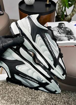Мужские кроссовки lacoste l003 2k24 prm white black silver