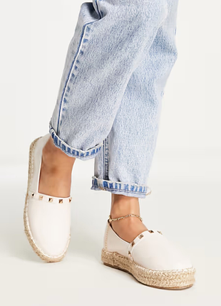 Новые нюдовые лоферы asos, мокасины, женская обувь