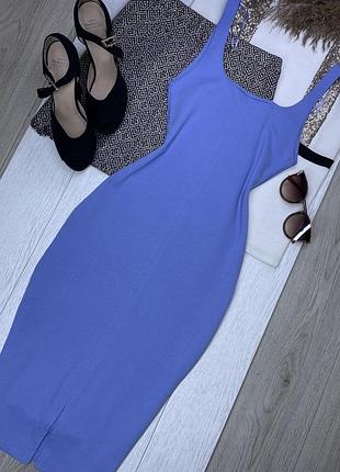 Літня сукня zara m міді плаття футляр трикотажне плаття по фігурі лавандова сукня зара