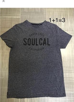 Soulcal&co 💙чоловічий одяг /ніжно-сіро-фіолетова футболка💛l/48