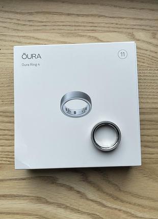 Oura ring 4 (brushed silver, розмір 11) — повний комплект