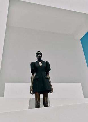 Сукня zara чорна з обʼємними рукавами