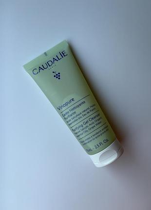 Глибокоочищуючий гель для жирної та проблемної шкіри caudalie mini vinopure pore purifying gel cleanser