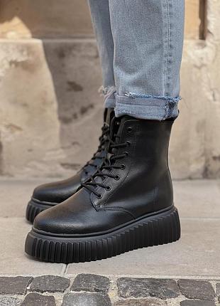 Черевики leather black