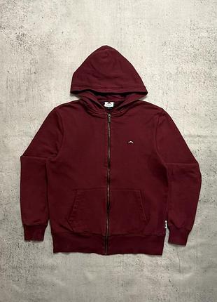 Оригінальне чоловіче бордове zip-hoodie ellesse в ідеальному стані розмір м