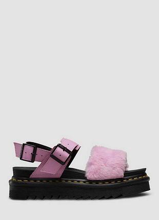 Босоножки dr. martens с розовым мехом