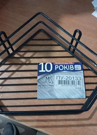 Кутова одноярусна поличка