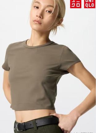 Укорочена футболка airism soft uniqlo