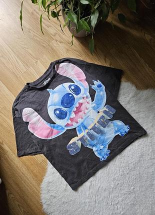 Классная оверсайз футболка на девушку 10-12роков stitch стэчь
