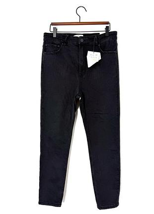 Нові чорні джинси з високою посадкою pull&bear petite