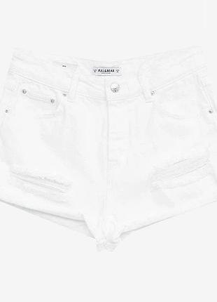 Білі рвані джинсові шорти pull&bear в новому стані