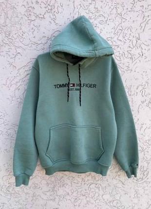 Худі tommy hilfiger оригінал м'ятне зелене кофта з капюшоном томмі хілфігер