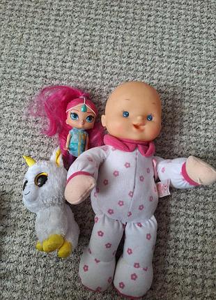 Набір іграшок для дівчинки emmi, shimmer & shine, плюшевий єдиноріг