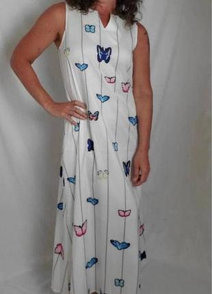 Длинное платье сарафан принт бабочки misslook 2xl
