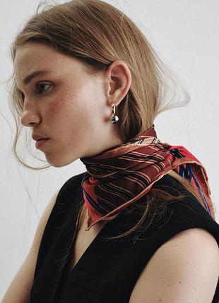 Двосторонній шарф zara зі 100% віскози