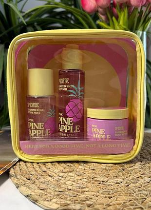 Дорожный набор из 3 предметов pine apple shimmer victorias secret