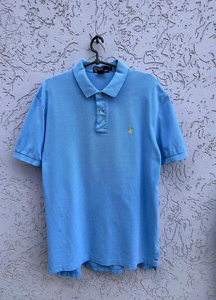 Поло polo ralph lauren оригінал блакитна футболка теніска поло ральф лорен