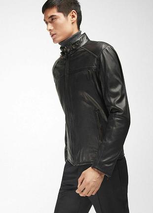 Massimo dutti classic leather jacket оригинальная куртка