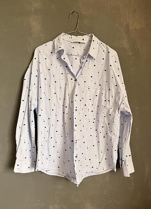 Сорочка zara блакитна в зірочках м розмір оверсайз